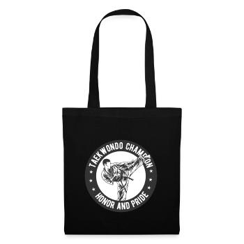 Taekwondo - Sac en tissu - noir - Devant