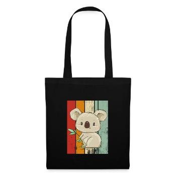 Koala - Stoffbeutel - Schwarz - Vorne