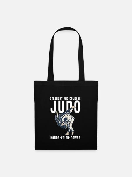 Judokämpfer - Stoffbeutel - Schwarz