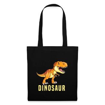 dinosaure - Sac en tissu - noir - Devant