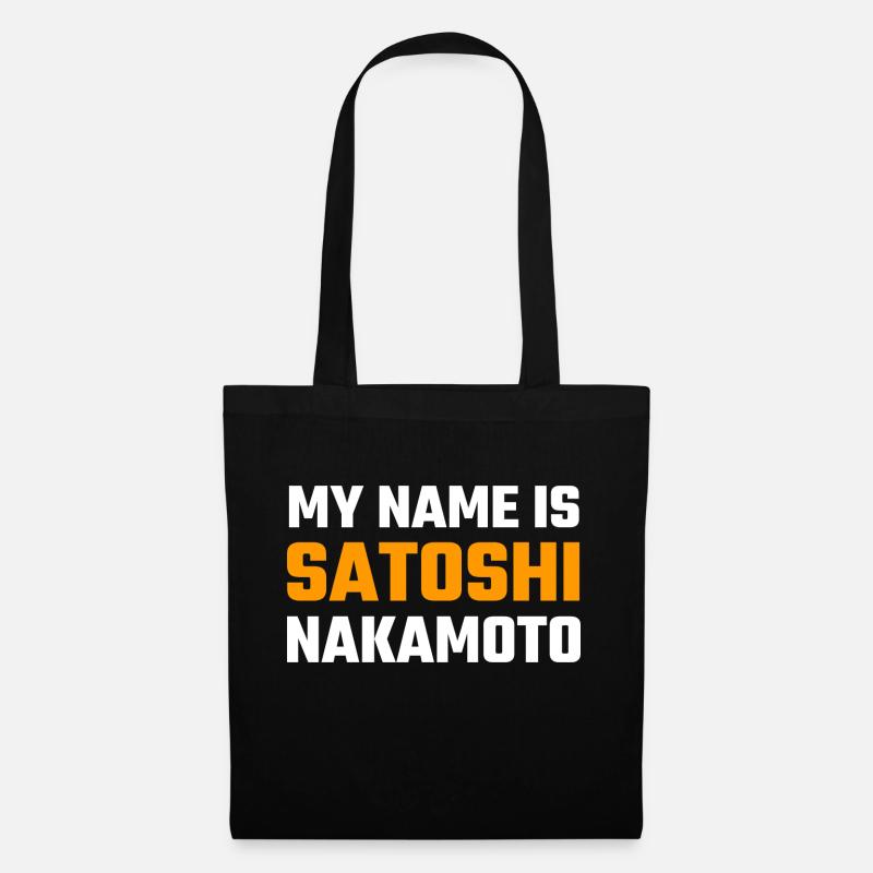 Ich heiße Satoshi Nakamoto - Stoffbeutel - Schwarz
