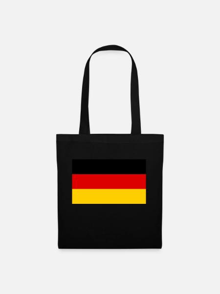 Deutsche Flagge - Stoffbeutel - Schwarz