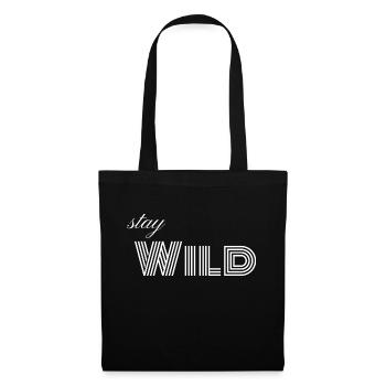 Stay WILD - Stoffbeutel - Schwarz - Vorne