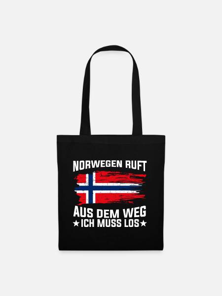 Norwegen Norweger Wikinger Skandinavien - Stoffbeutel - Schwarz
