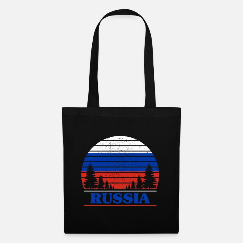 Russland - Stoffbeutel - Schwarz