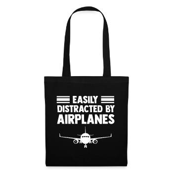 Pilote aviator aviator cadeau de vol - Sac en tissu - noir - Devant