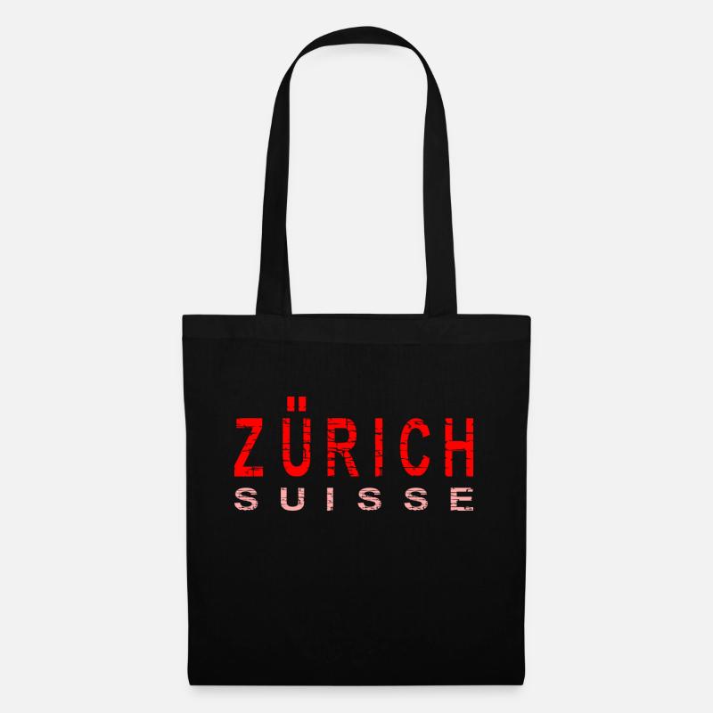 Zürich Schweiz - Stoffbeutel - Schwarz