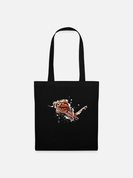 snail with dots - Tote Bag - black