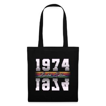 1974 Year of birth Vintage Year of construction Birthday - Tote Bag - black - Front