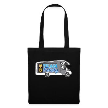 équipe famille camping chien sports congé parental camping - Sac en tissu - noir - Devant