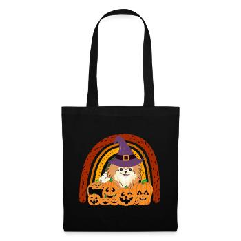 Mignon Nain Spitz Halloween Costume Chien - Sac en tissu - noir - Devant