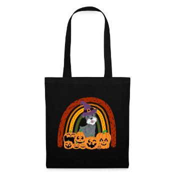 Mignon Schnauzer Halloween Costume Chien - Sac en tissu - noir - Devant