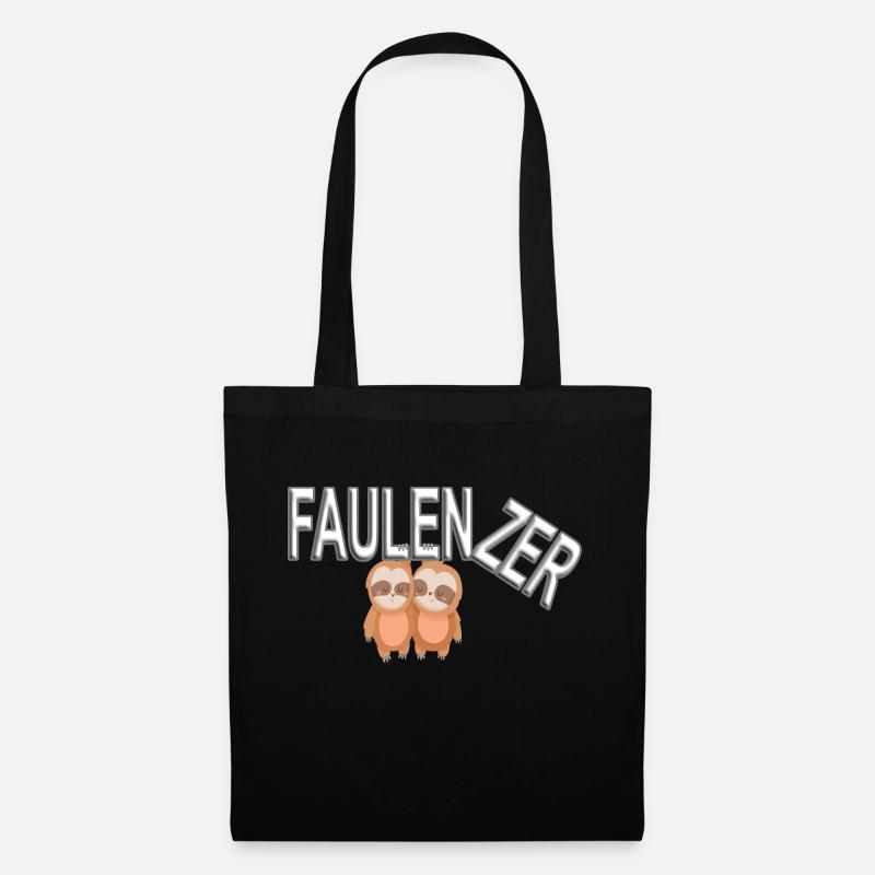 Faulenzer - Faultier - Stoffbeutel - Schwarz