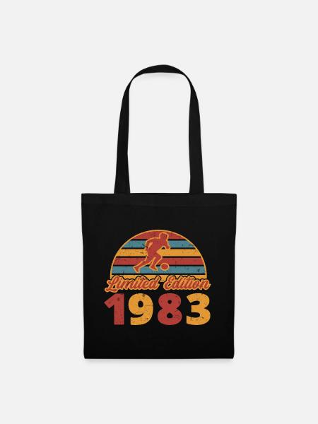 Fußballer Fußballerin Fußball Geburtstag 1983 - Stoffbeutel - Schwarz