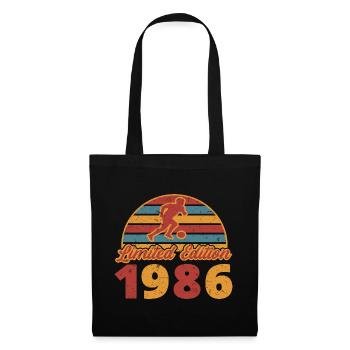 Footballeur Footballeur anniversaire 1986 - Sac en tissu - noir - Devant
