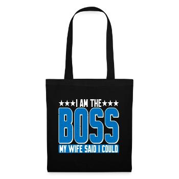 Je suis le patron - Ma femme a dit que je pourrais avoir 6 ans - Sac en tissu - noir - Devant