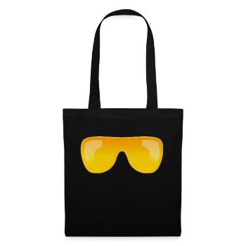 Lunettes de soleil dorées - Sac en tissu - noir - Devant