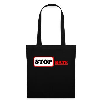 STOP HATE 03 - Stoffbeutel - Schwarz - Vorne