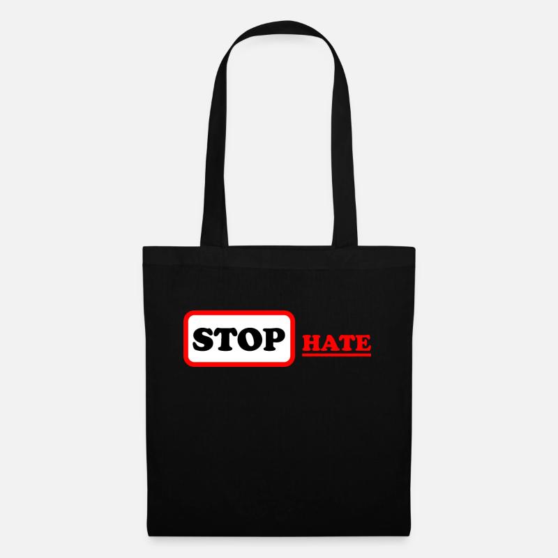 STOP HATE 03 - Sac en tissu - noir