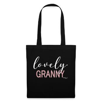 lovely GRANNY - Stoffbeutel - Schwarz - Vorne