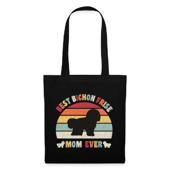Meilleure maman Bichon Frise jamais amateurs de chiens vintage - Sac en tissu - noir - Devant