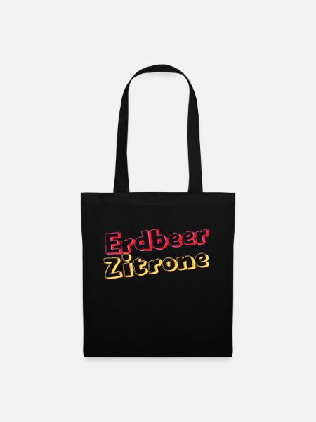 ErdbeerZitrone - Stoffbeutel - Schwarz