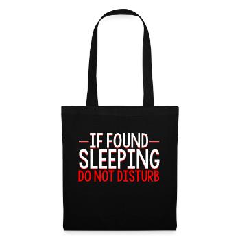 Si dormir ne dérange pas 3 - Sac en tissu - noir - Devant