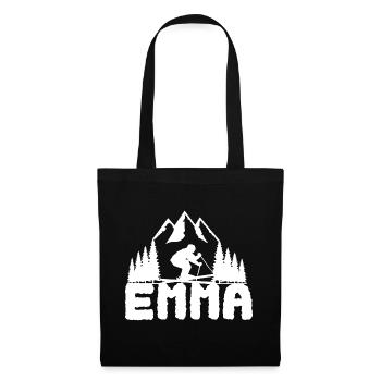 Skier First name Emma Name Skier - Tote Bag - black - Front
