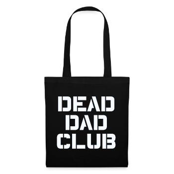 Dead Dad Club Vintage Lustiger Spruch - Stoffbeutel - Schwarz - Vorne