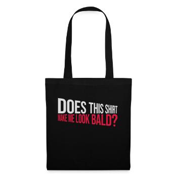 Look chemise chauve citation - Sac en tissu - noir - Devant