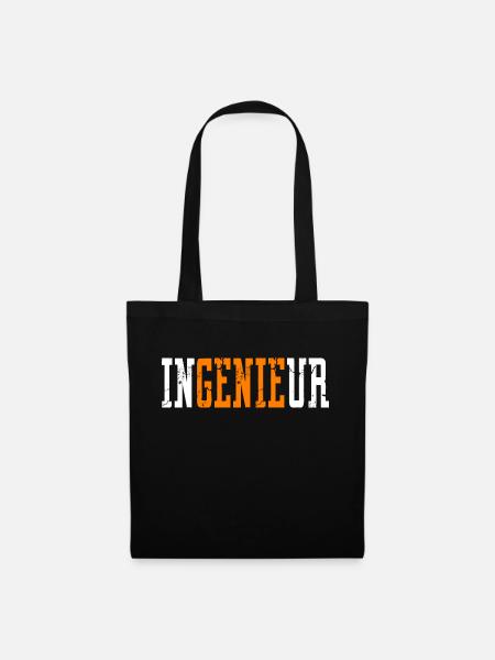 Ingenieur Geschenk Studium Handwerker - Stoffbeutel - Schwarz