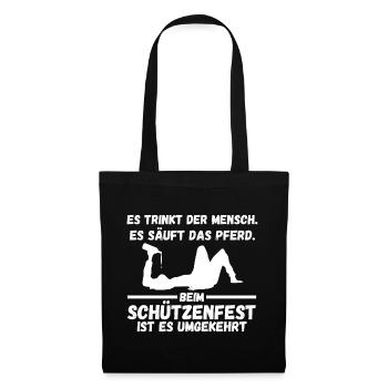Schützenverein Bier Schützenfest - Stoffbeutel - Schwarz - Vorne