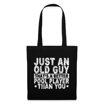 Un vieil homme qui est un meilleur joueur de billard que toi 3 - Sac en tissu - noir - Devant