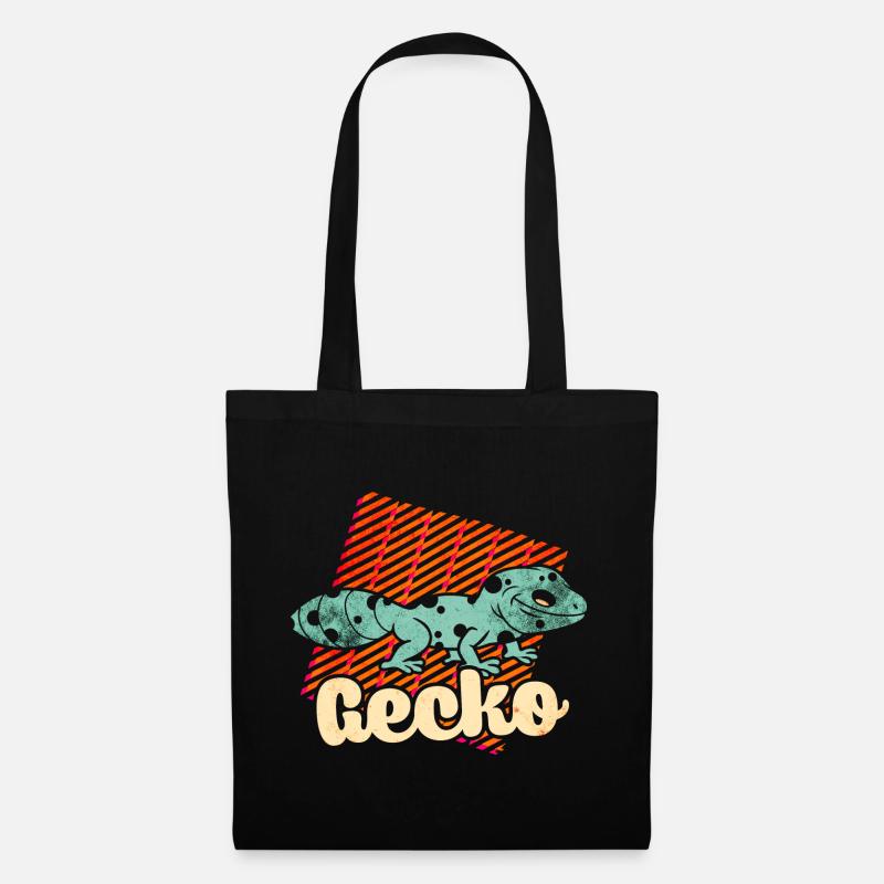 Gecko - Stoffbeutel - Schwarz