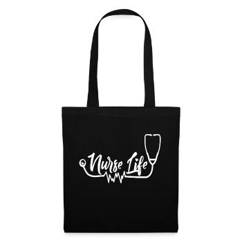 Nurse Life Heartbeat - Tote Bag - black - Front