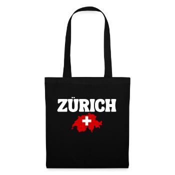 Zürich - Stoffbeutel - Schwarz - Vorne