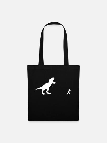 motivation dinosaur courir - Sac en tissu - noir
