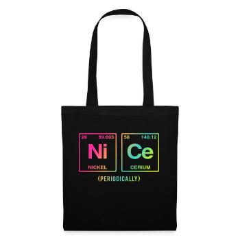 NICE avec des éléments du tableau périodique - Sac en tissu - noir - Devant