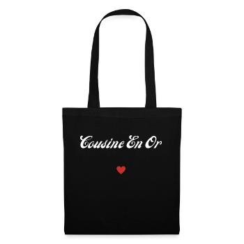 cousine en or - Sac en tissu - noir - Devant