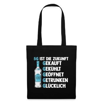 5G ist die Zukunft Vodka - Stoffbeutel - Schwarz - Vorne