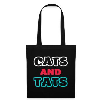 Chats et Tats - Sac en tissu - noir - Devant
