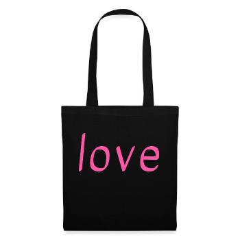 Love - Stoffbeutel - Schwarz - Vorne
