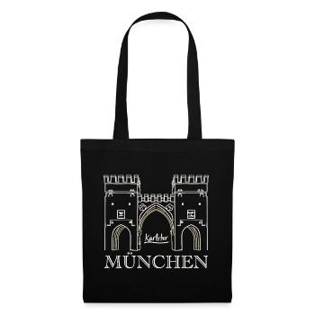 Munich, Karlstor am Stachus - Tote Bag - black - Front