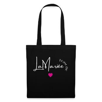 Team de la mariée - Sac en tissu - noir - Devant