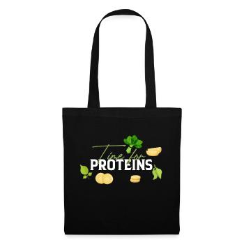 Time for Proteins - Tote Bag - black - Front