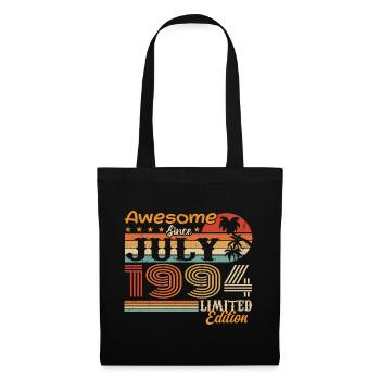 Juli 1994 Juli Geburtstagsgeschenk Juli 1994 - Stoffbeutel - Schwarz - Vorne