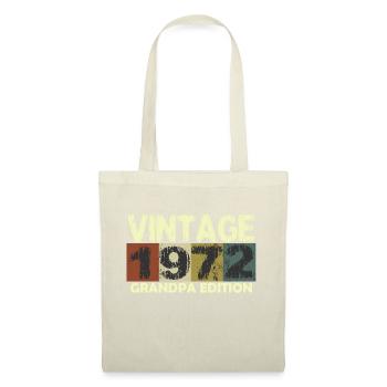 Vintage 1972 Geburtstag Retro Sonnenuntergang Design - Stoffbeutel - Natur - Vorne