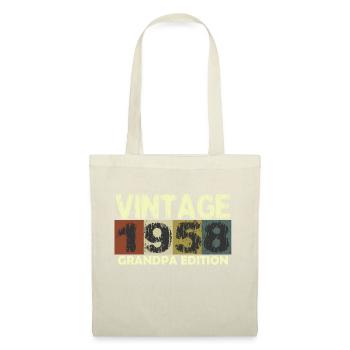 Vintage Geburtstag Retro Sonnenuntergang Design - Stoffbeutel - Natur - Vorne
