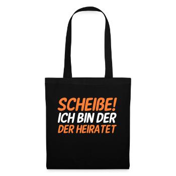 Bräutigam Hochzeit Heiraten Junggesellenabschied - Stoffbeutel - Schwarz - Vorne