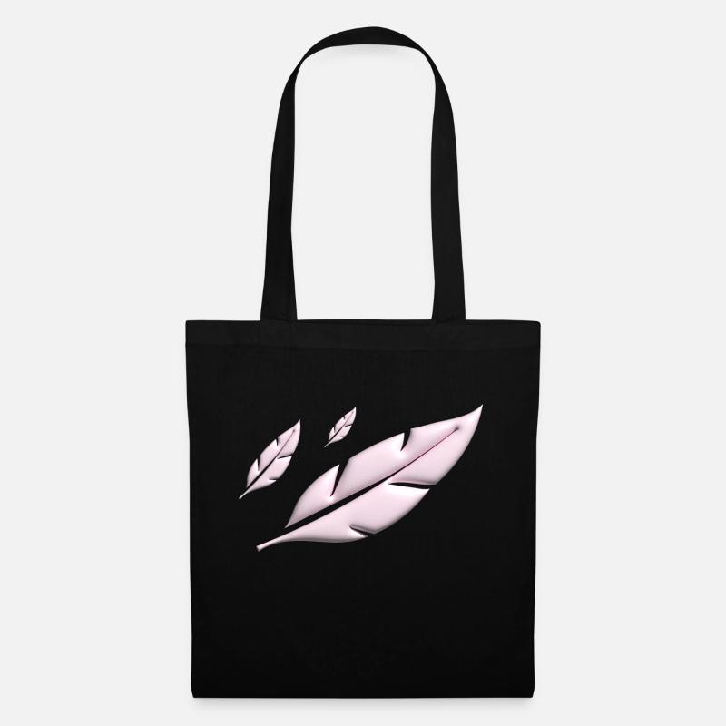 PINK FEATHERS FALLING - Stoffbeutel - Schwarz
